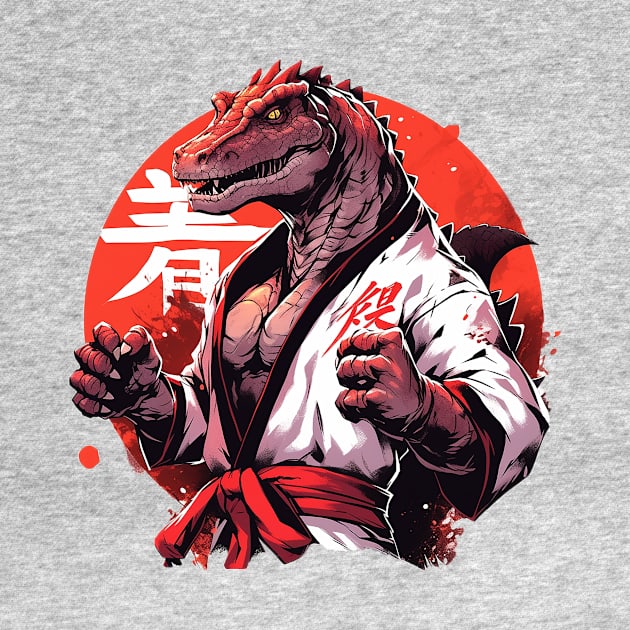 karate dino by piratesnow